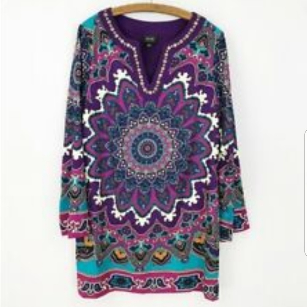 @ Nicole sz 8 Shift Purple Dress Bell Sleeves